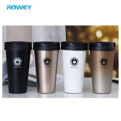 Stainless steel double wall insulated thermos car coffee cup