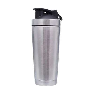 500ml Double Wall Stainless Steel Protein Shaker Vacuum Flasks with Stainless Steel Ball