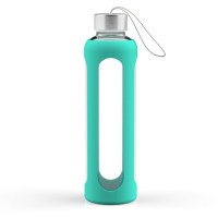 550ml Borosilicate Glass Water Bottle Sport with Silicone Sleeve