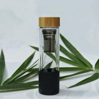 400ml Borosilicate Glass Water Bottle with Infuser