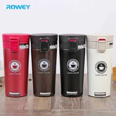 Custom logo stainless steel insulated coffee tumbler with lid